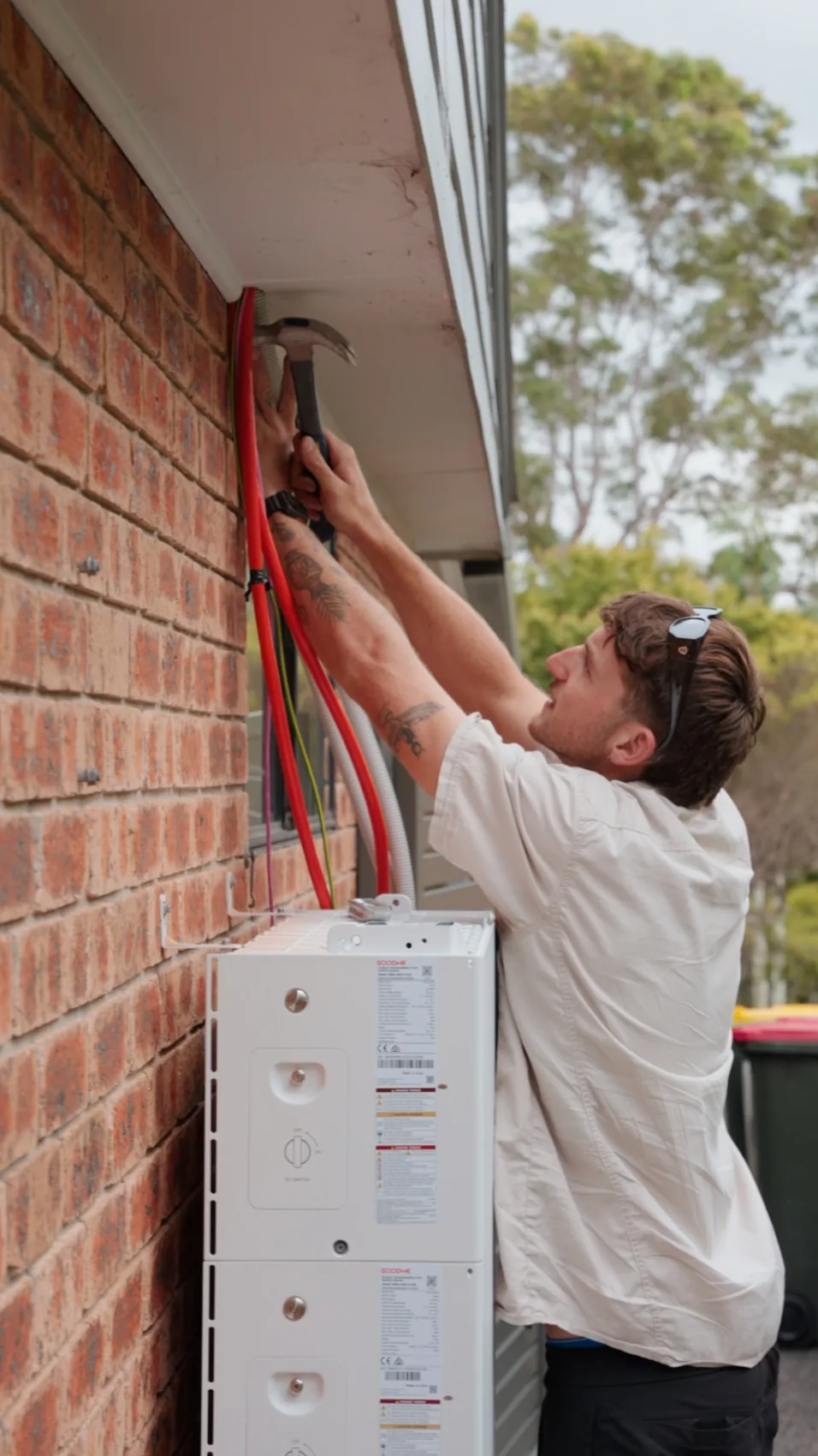 Elite Energy Co. electrician completing electrical cabling work