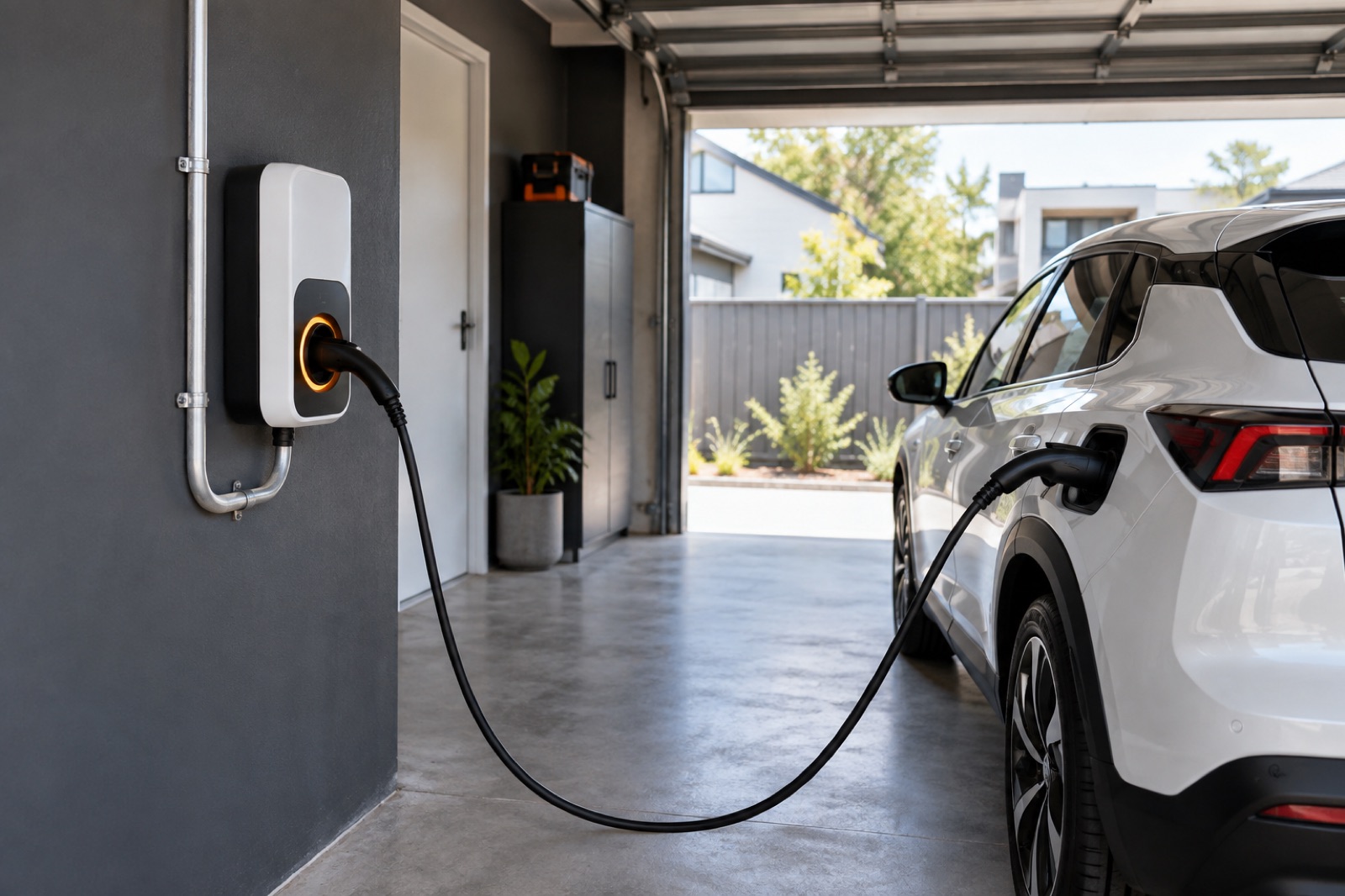 EV charger installed at a property