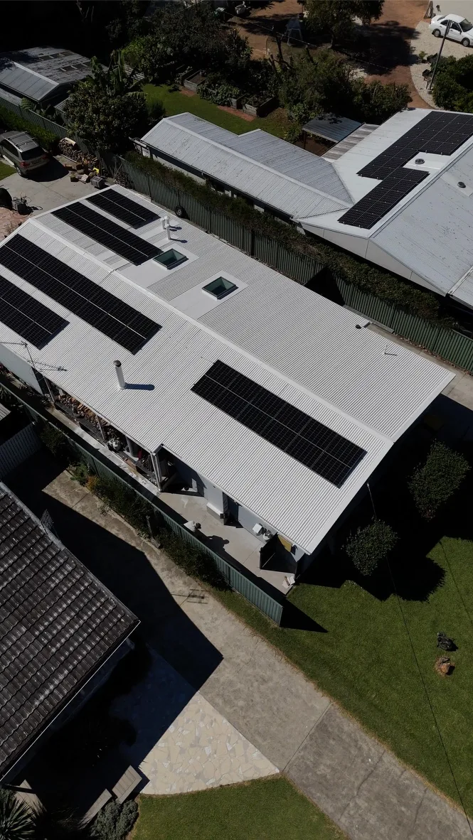 Large rooftop solar panel installation